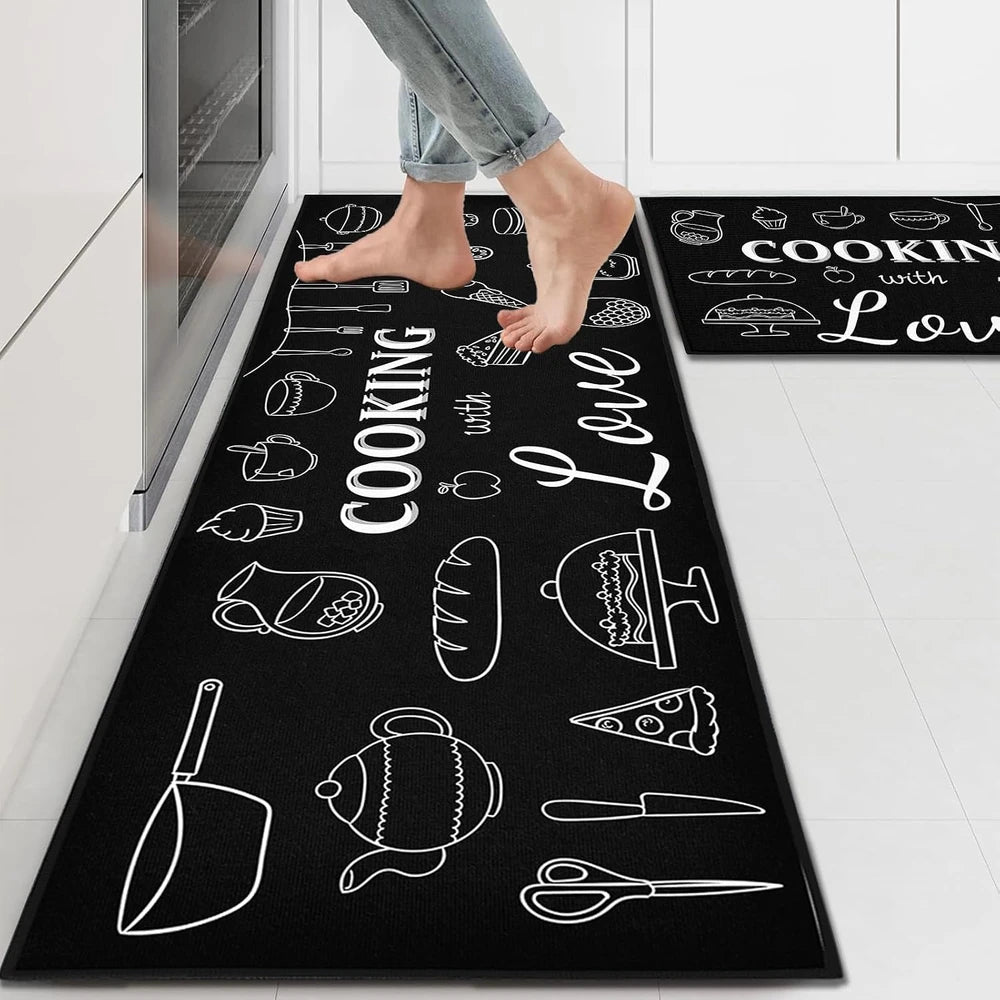 JUEGO DE ALFOMBRAS PARA COCINA ( 1 GRANDE - 1 PEQUEÑA)
