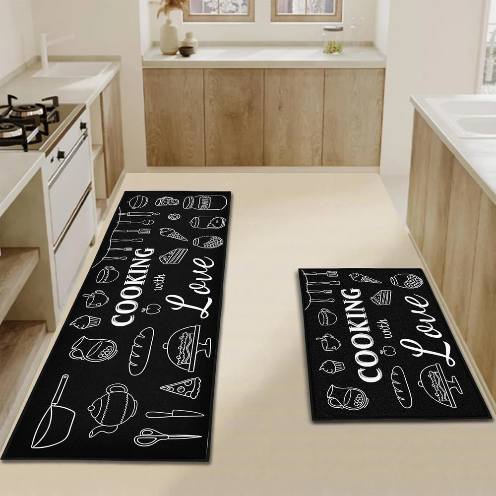 JUEGO DE ALFOMBRAS PARA COCINA ( 1 GRANDE - 1 PEQUEÑA)