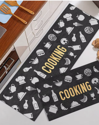 JUEGO DE ALFOMBRAS PARA COCINA ( 1 GRANDE - 1 PEQUEÑA)