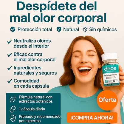 DESODORANTE CORPORAL INTERNO 100% NATURAL