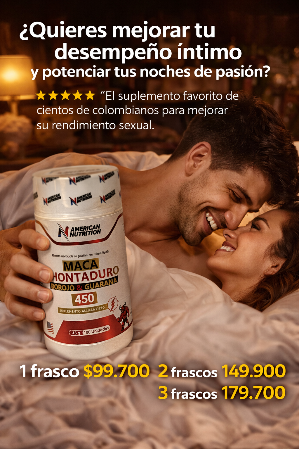 Chontaduro - Borojó - Guaraná + PODER Y PASION EN 100 capsulas